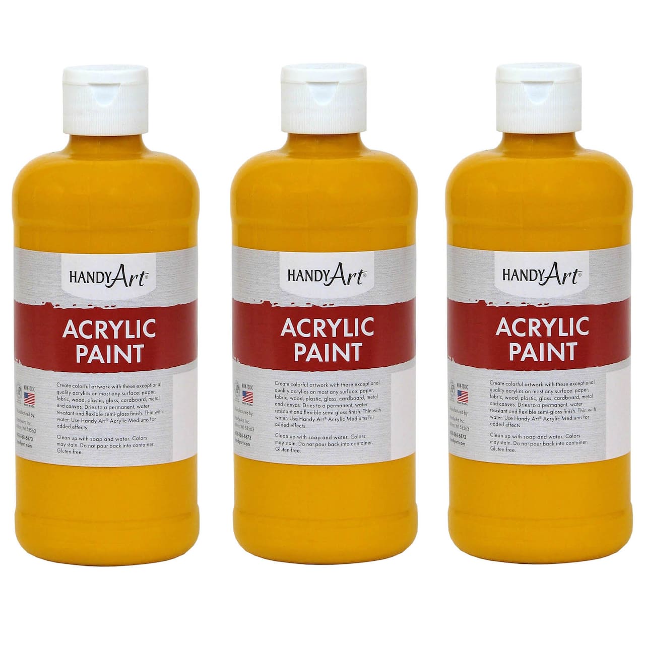 4 Packs: 3 ct. (12 total) Handy Art® Acrylic Paint